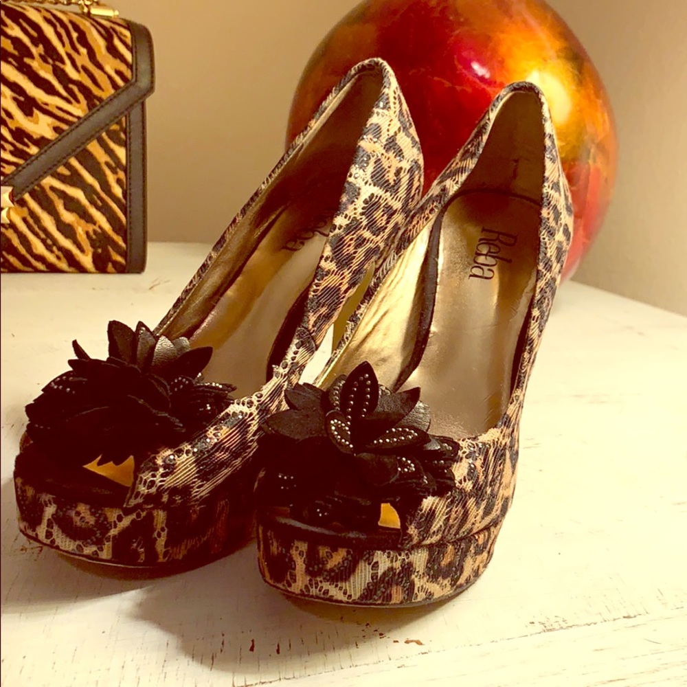 Reba leopard print heels